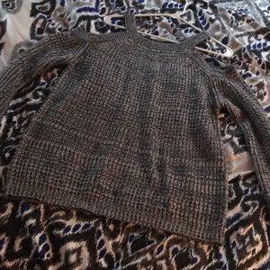 Cold shoulder sweater